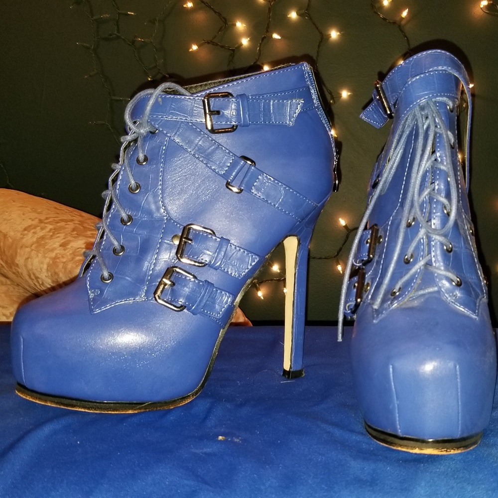 Blue booties